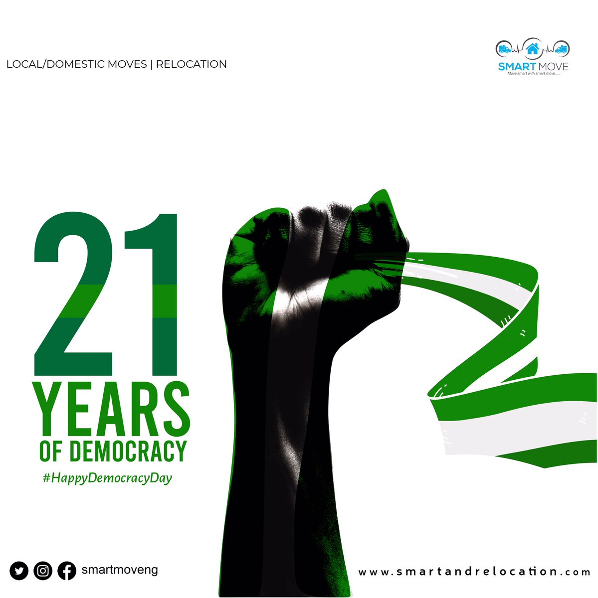 smartmoveng's tweet photo. Though we are many people
Different tribes, different tongues
We're united in our strength and resolve
#DemocracyDay #smartmove #smartmovenigeria #movesmartwithsmartmove #movingandrelocationcompany #moversinlagos #moversinnigeria #packingandunpacking #truckhire #truckrental https://t.co/0k0iJ1Fjsf