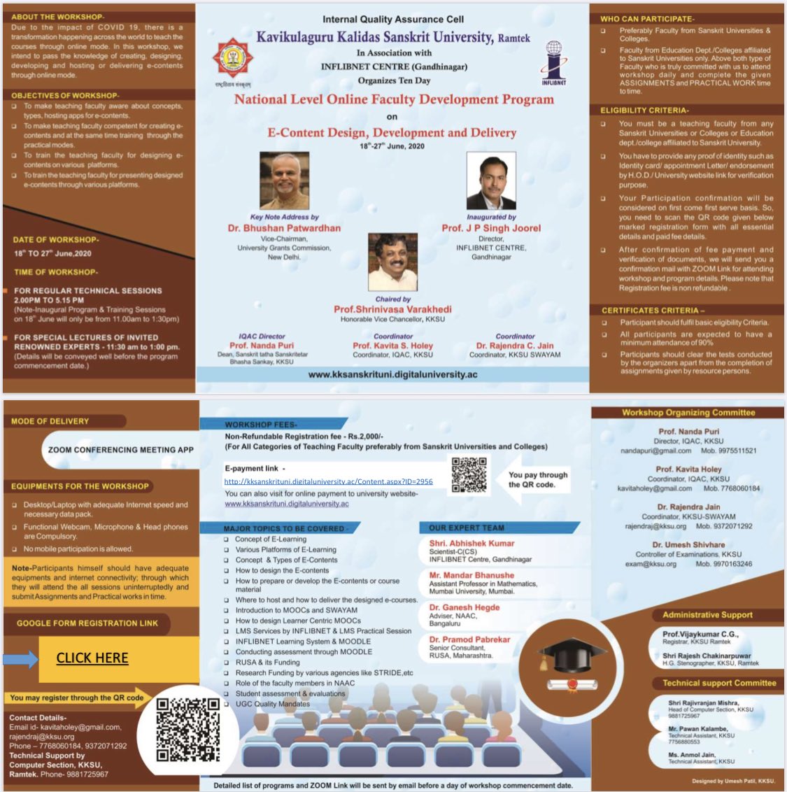 #KKSU organises FDP Faculty Development Program from 18 June 20. Interested may register docs.google.com/forms/d/1pvYyr…