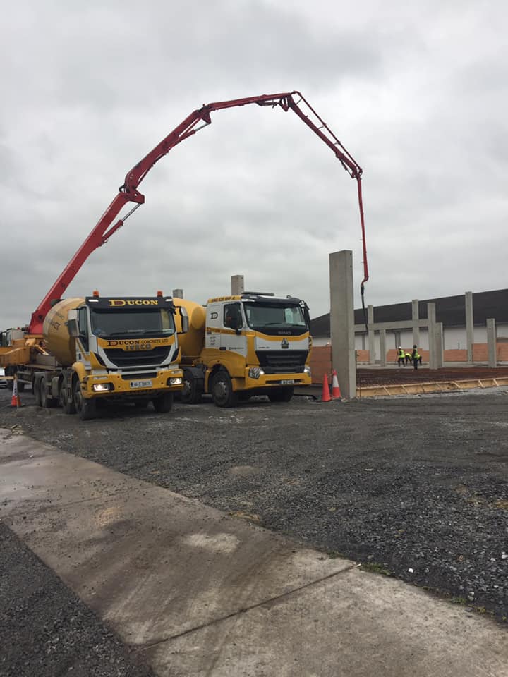 All go here this morning at the new Lidl in Kanturk