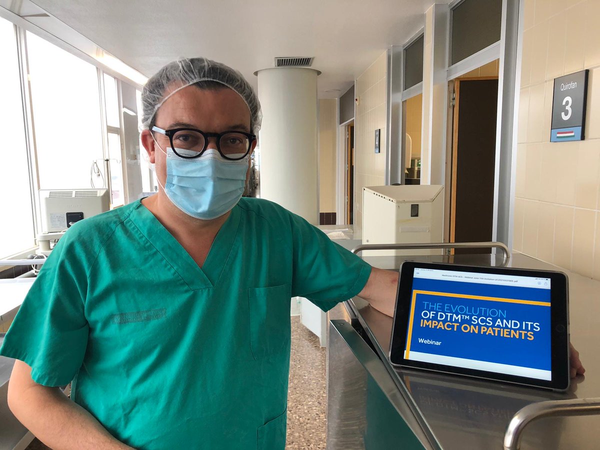 jcarlostornero's tweet photo. Ayer, Jueves 11 de Junio 2020 en el Hospital Clínico Universitario de Valencia implantamos el primer SCS DTM Medtronic de Europa.
Nuevas terapias de estimulación medular que mejoran la calidad de vida de los pacientes con Dolor!!! #DTMSCS @GVAclinic @GVAsanitat https://t.co/f3AnzfqdS0
