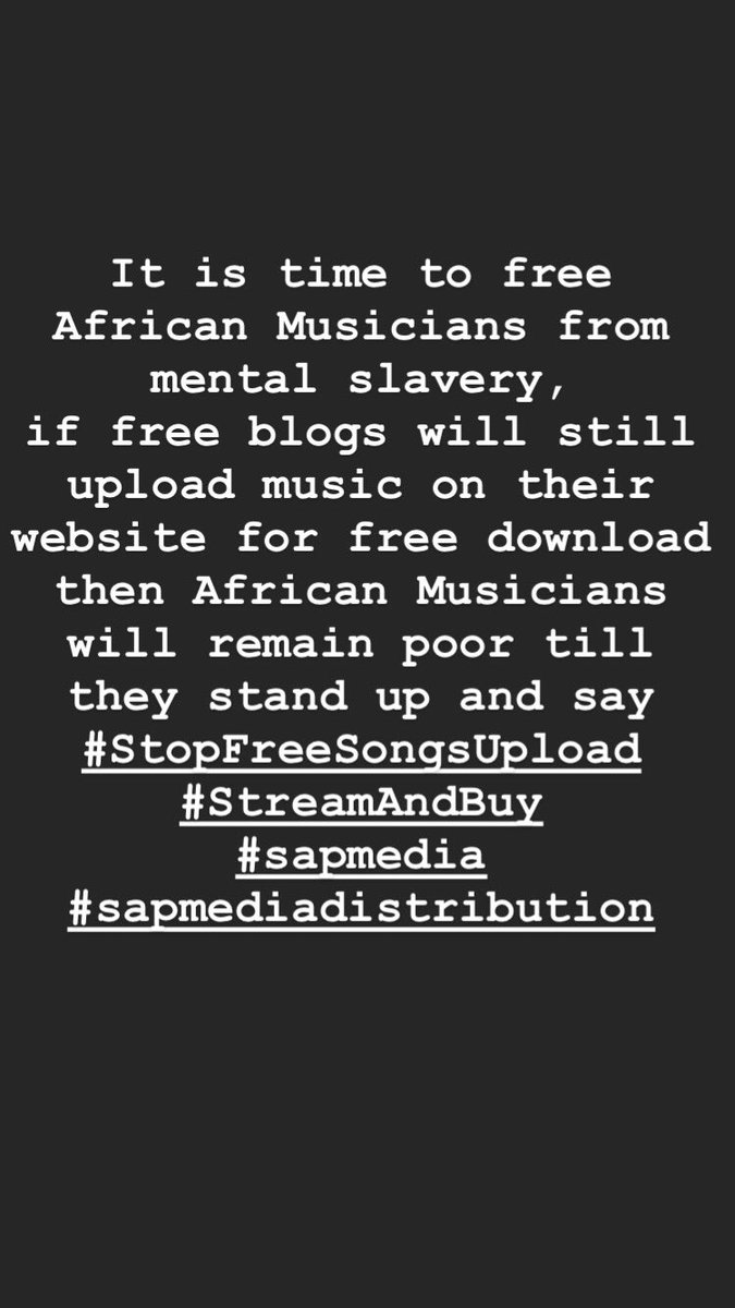 sapmedia_uk's tweet photo. i agree with Shatta Wale on his Album #StopFreeSongsUpload #StreamAndBuy  #sapmedia #sapmediadistribution #brodaharrison #Ghanafoxmusic #StopFreeSongsUpload #StreamAndBuy @onua_zionfelix @ameyaw112 @shattawalegh @stonebwoyb @sarkodie @AmgMedikal 
 Let the Campaign begins https://t.co/JLqXEpQ82K