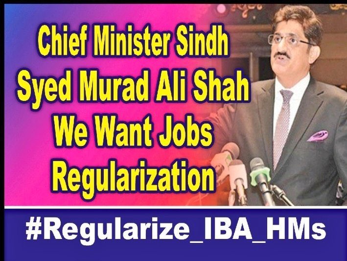 AinnFaheem's tweet image. #Regularize _IBA-Hms A humble request to regularize IBA HMs through Sindh Assembly Legislation and prove to provide Food, Cloth and Shelter as your kind party's motto given by Hon.Z.A Bhutto Baba Shahdad @SindhCMHouse  @BBhuttoZardari @SaeedGhani1 @MuradAliShahPPP 
@tariqhabib1