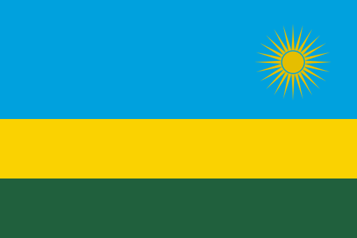 Rwanda. 7.5/10. Adopted in 2011, replacing their previous flag that became synonymous with the Rwandan genocide. Blue stands for happiness and peace, yellow for economic development and green for hope and prosperity. The sun represents enlightenment