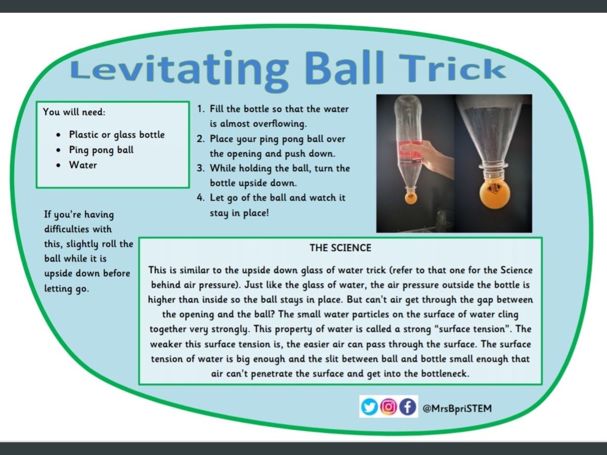 HolyFamilyScie1's tweet photo. Some more science challenges #floatingplate #germs #levitating #leafboat https://t.co/CwabjRCj9t