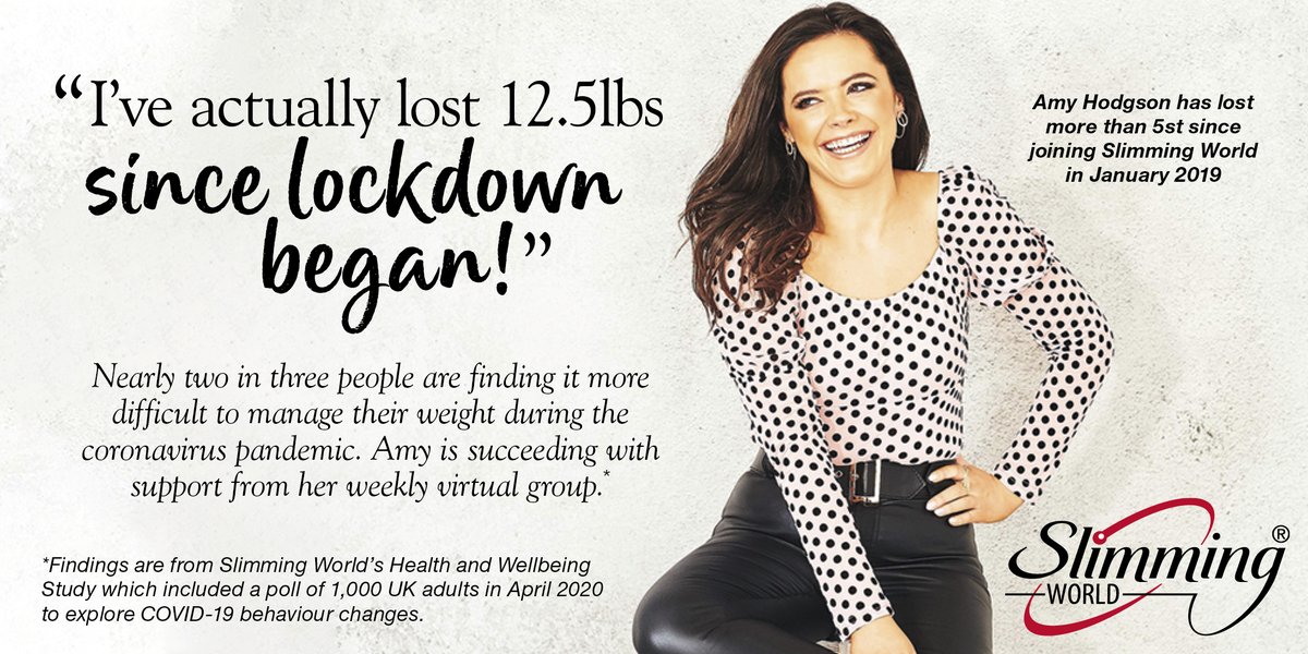 SlimmingWorld's tweet image. Experts say there has never been a better time to lose weight, yet our research shows that UK adults are struggling to stay healthy. Meanwhile #SlimmingWorld members, like Amy, are supported to maintain their weight losses at their #MySWVirtualGroup 💖 ow.ly/gG9p50A4SWi