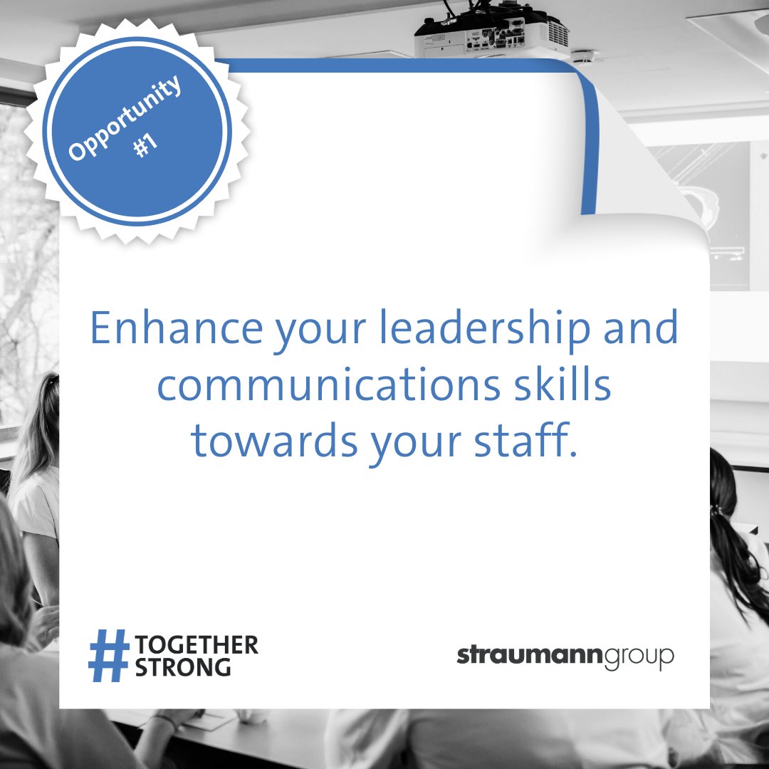 Enhance your leadership and communications skills towards your staff. How to give your staff confidence during the COVID-19 crisis.bit.ly/2AF89FY #TogetherStrong #StraumannGroup #PracticeManagement #BounceBack #DentistryOpportunities #LeadershipCommunication #Benchmark