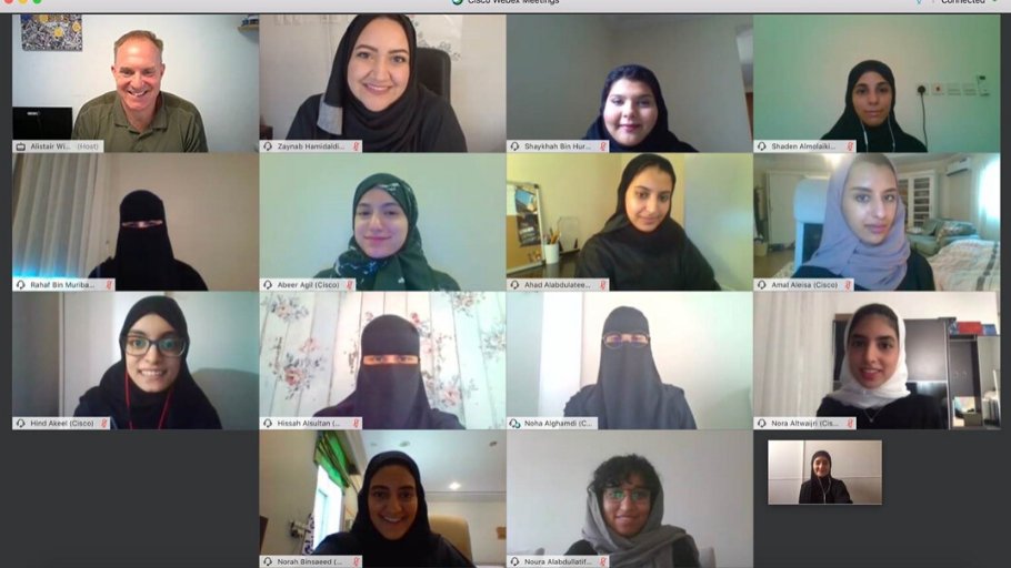 Virtual Coffee with #CiscoCX Saudi Interns left me inspired and happy to have such bright, diverse and young women on the team. Keep up the good work! #LoveWhereYouWork @CiscoEMEAR <a href="/CiscoCX/">Cisco Customer Experience</a>