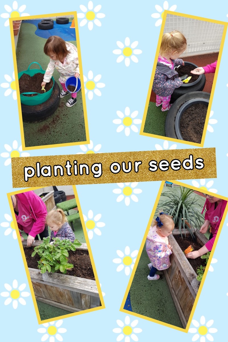 We love spending time exploring in the garden! With all this rain we are sure our seeds will grow fast. #happysmileyfaces