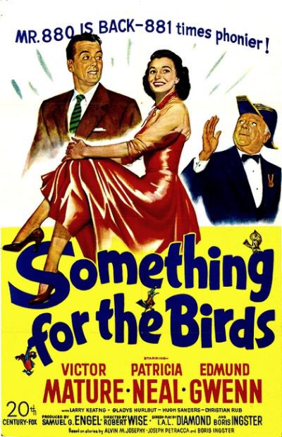 @TinseltownTwins Have you seen #SomethingfortheBirds (1952) #PatriciaNeal uses her feminine wiles to persuade Washington D.C. lobbyist #VictorMature to help her save the #CaliforniaCondor! ;-)