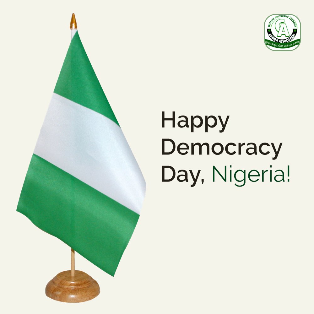 CUAB_Alumni's tweet photo. Happy Democracy Day, Nigeria! 

#DemocracyDay2020 https://t.co/li2XZUBZuI