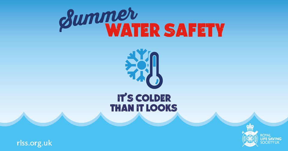 Water at open water and inland sites is often much colder than it looks, cold water can affect your ability to swim and self-rescue.

bit.ly/RLSSUKSummerWa…

<a href="/RLSSUK/">Royal Life Saving Society UK - RLSS UK</a>

#EnjoyWaterSafely #BeALifesaver #DPW