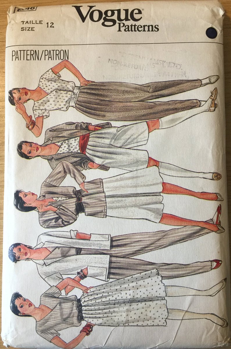 WatsonsVintage's tweet photo. NEW LISTINGAVAILABLE NOW IN MY #etsyshop: RARE Uncut Circa 1980s Vogue Pattern No 8246 Misses' Jacket, Skirt, Pants or Shorts and Top - Size 12 - #CollectableSewingPattern #Supply https://t.co/lFu8j3PHs0 #sewing #vintagepattern #rarecollectable #Vogue #Size12 https://t.co/zSh3dPIRCY