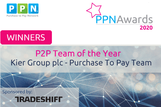 p2pnetwrk's tweet photo. Many congratulations to @kiergroup Finance Shared Services team - Winners #P2P Team of the Year!🔥 #P2PTransform20 https://t.co/zMFLdHnTKv