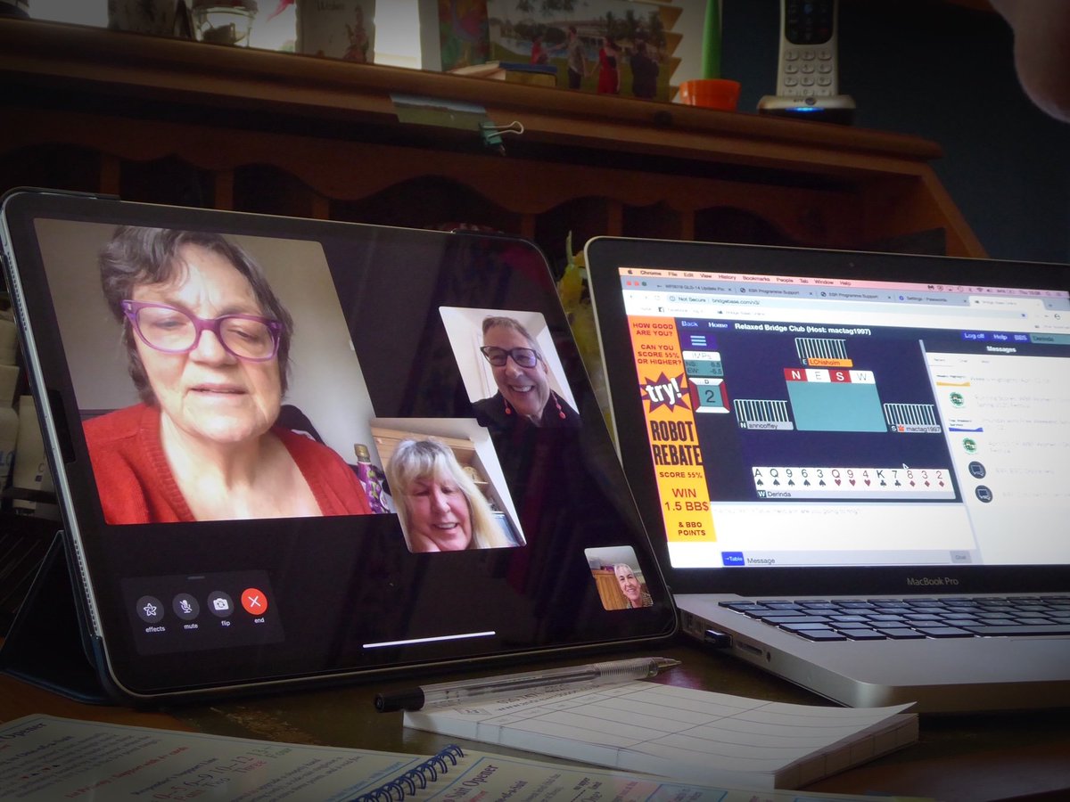 Battersea_WI's tweet photo. Our new Bridge Club is a great success & not hampered by lockdown. Ladies meet online & play on the Bridge Base Online website with Facetime running on the side so they can chat and see each other.
.#Bridge #bridgegroup #playingcards #ladiesgroup #battersea #womensinstitute https://t.co/bDoEOdoYzJ