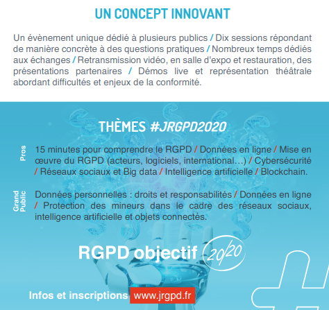 Gendarmerie_034's tweet photo. Du 25 au 27 juin, les #JRGPD sont ouvertes aux professionnels et au grand public.
Ces journées permettent de comprendre les enjeux du RGPD et la protection des données personnelles.
Pour en savoir ➕ et vous inscrire 👉 https://t.co/VOmdZP64EV👈
#RépondrePrésent @JRGPD_fr #Geek https://t.co/fe3mACCTH6