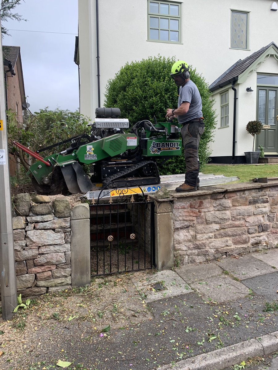 care_tree's tweet photo. The daily grind! Stump grinding around Marple today, got any unwanted tree stumps that need removing? Who you gonna call?? #myerstreecare #stumpgrinding https://t.co/TJLmsvQa2f