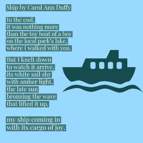SCEnglishDept's tweet photo. Your #dailypoem today comes from Scottish poet Carol Ann Duffy. She was the first openly gay poet laureate.  #TeamEnglish #LGBT #Pride2020 @Shuttle_College https://t.co/WRkcTAyM4Q
