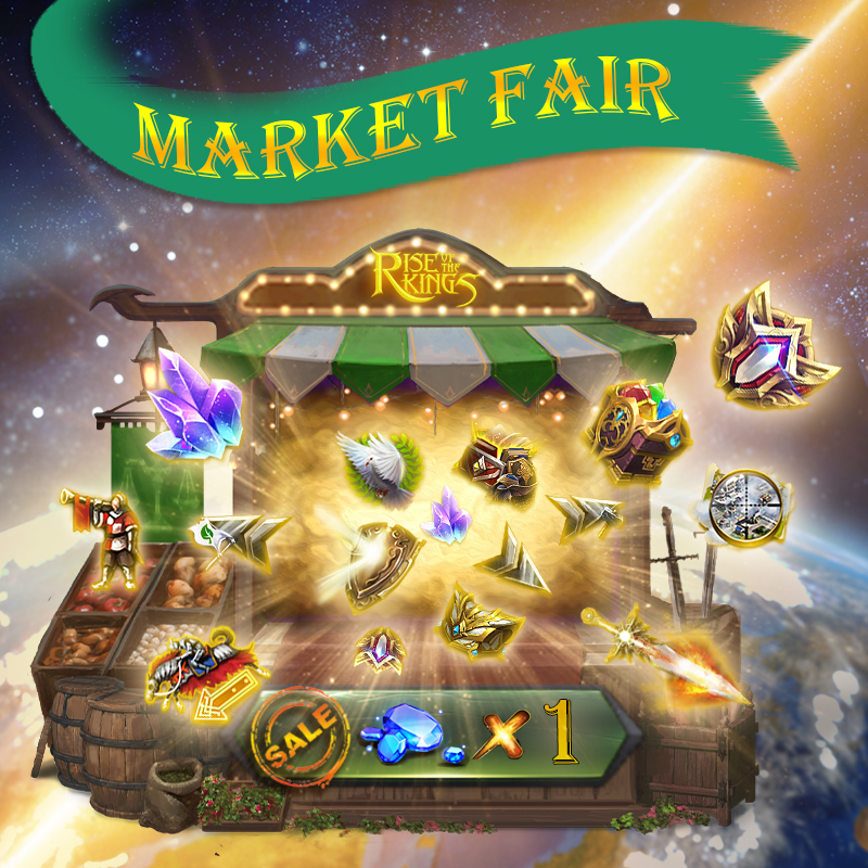 rok_onemt's tweet photo. Have you been grinding the Anniversary Events for epic prizes? Why not relax a bit and check out the Anniversary Market Fair! Every category of the fair will have rock bottom prices of epic items! 
Come and check out these incredible bargains! https://t.co/Rq5JEGZHCj