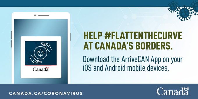 CanadainIndia's tweet photo. Travellers entering Canada are required to complete a #COVID19 form upon entry. By using the ArriveCAN app you can:
✔️ Reduce wait times
✔️ Limit points of contact

Download the app: https://t.co/AG63TDpmLC https://t.co/r8amV3xvIm