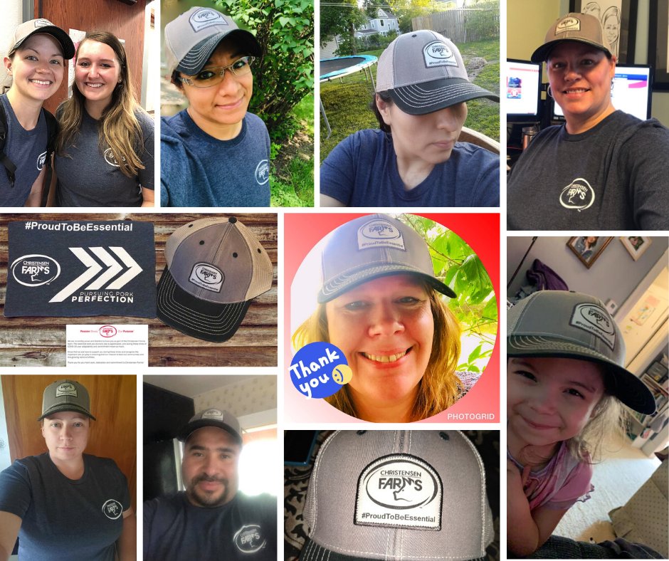 CF_Farms's tweet photo. In the last couple of weeks our employees have received hats and t-shirts as a gift recognizing their essential role in the food supply chain, and in recognition of their hard work and adaptability during COVID-19. We are #ProudToBeEssential https://t.co/MNfTP5QnUH