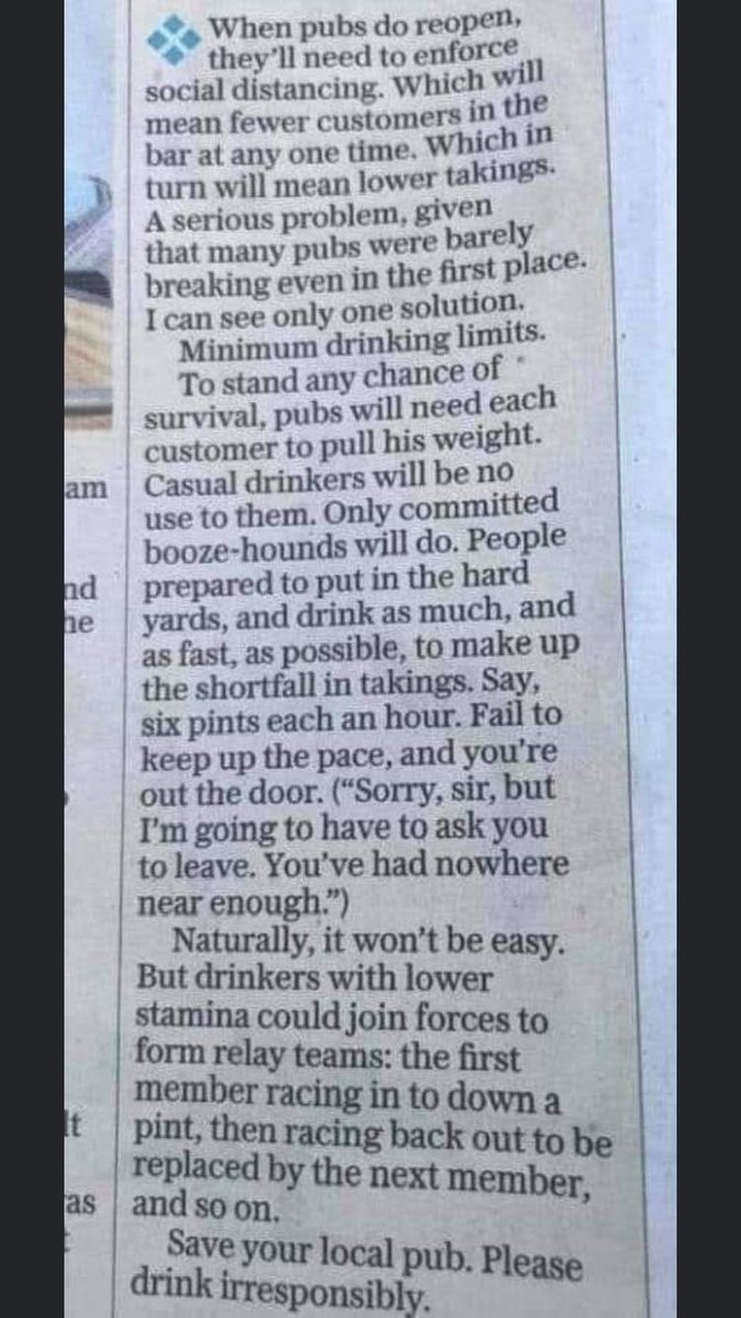 So, when we do open back up there will be some new guidelines and H&amp;S in place I’m sure. Aside from H&amp;S the ones posted below seem most logical to us.