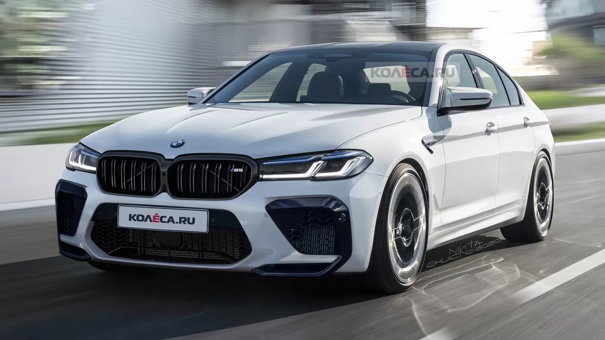 AutomovilMex's tweet photo. El nuevo #BMW #M5 será presentado el próximo 17 de junio, y probablemente se verá muy parecido a estos renders que el sitio #Kolesa ha creado, basados en fotos espía y filtraciones.Habrá versión 'regular' y #Competition, ambos con más de 600 hp 👌 #RenderAP #LoQueVieneAP @BMWMex https://t.co/vpiyuo2vl9