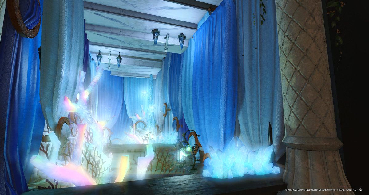 O Xrhsths Izumu Ff14 Gaia Fenrir Sto Twitter また別のフレから水晶珊瑚を誕生日プレゼントにいただいたので 海のカーテンに追加しました きらきら度数が増しました
