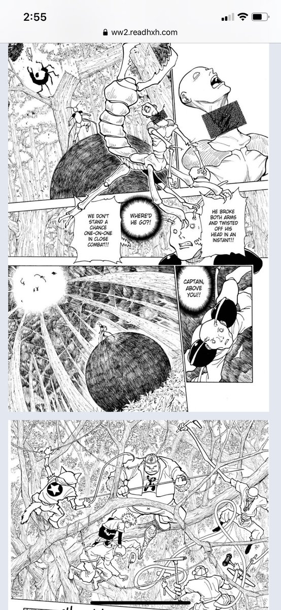 no wonder togashis back went real Bad during caa i mean these pages are. insane 