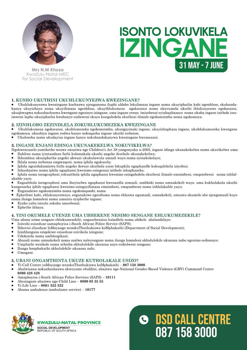 GCIS_KZN's tweet image. Asivikele Abantwana. #childprotectionweek2020