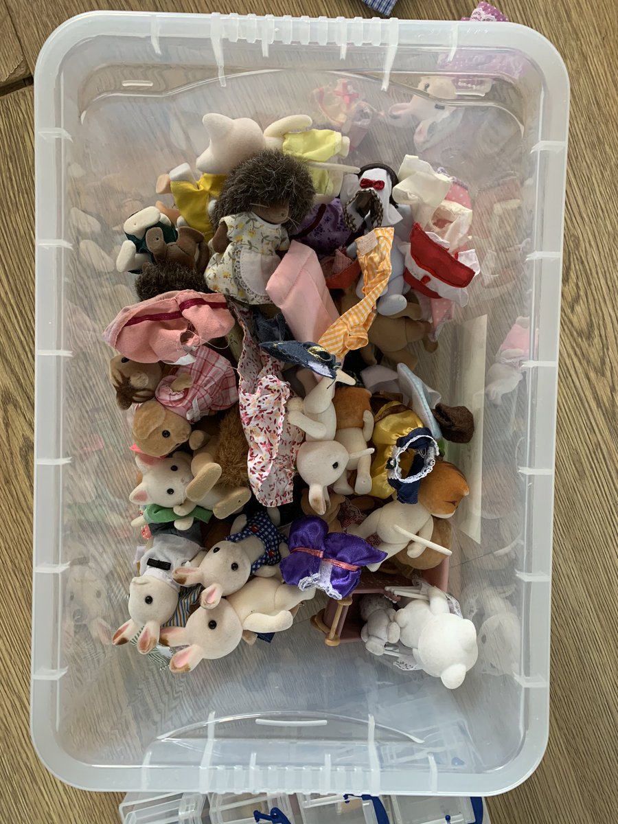 warne1103's tweet photo. @class_starfish @SylvanianUK sorting her #SylvanianFamilies #pandas #squirrells #silkcats #elephants #rabbits #maplecat #kangaroo #poodles #carameldog #homelearning https://t.co/pDsfcjhAIl