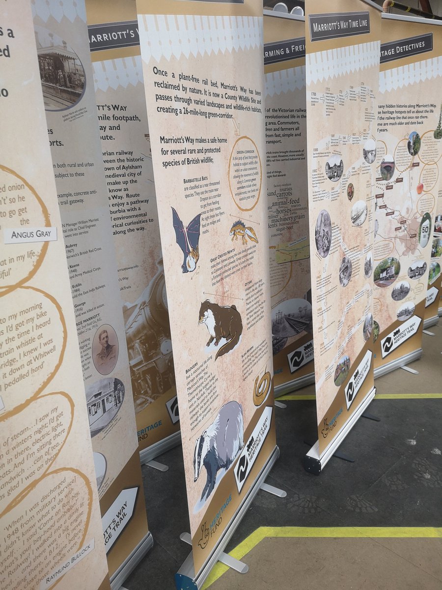 printersnorwich's tweet photo. A small batch of the brilliantly informative eye catching pull ups we did this week for the Marriott's Way Heritage Trail team #marriottsway #pullups #printersnorwich #norwich #norfolk https://t.co/tkikmX3wZd