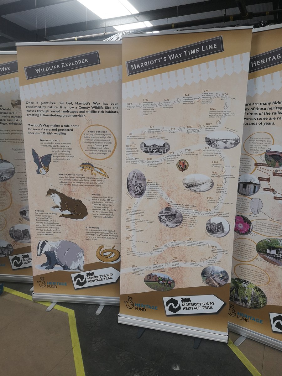 printersnorwich's tweet photo. A small batch of the brilliantly informative eye catching pull ups we did this week for the Marriott's Way Heritage Trail team #marriottsway #pullups #printersnorwich #norwich #norfolk https://t.co/tkikmX3wZd