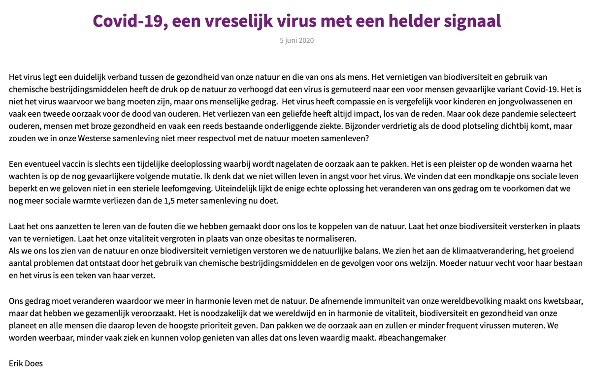 FritsvdSchans's tweet photo. @Ekoplaza Dat evenwichten verstoort zijn op aarde is duidelijk. Dat de mens daarvoor verantwoordelijk is ook, en dat we ons gedrag ernstig moeten aanpassen lijkt onvermijdelijk.
Juist dan zijn onderbouwde meningen belangrijk. 

Column is geen #bechangemaker maar #bangmaker!! https://t.co/UCNMVV8zSo