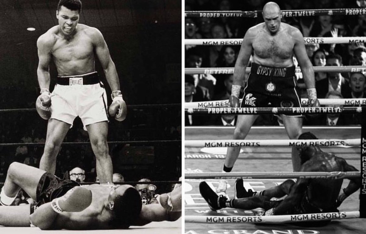This pic in honour of the great <a href="/MuhammadAli/">Muhammad Ali</a> pic taken over 50 years apart.

Greatnesses comes from within. #iconic #greatest