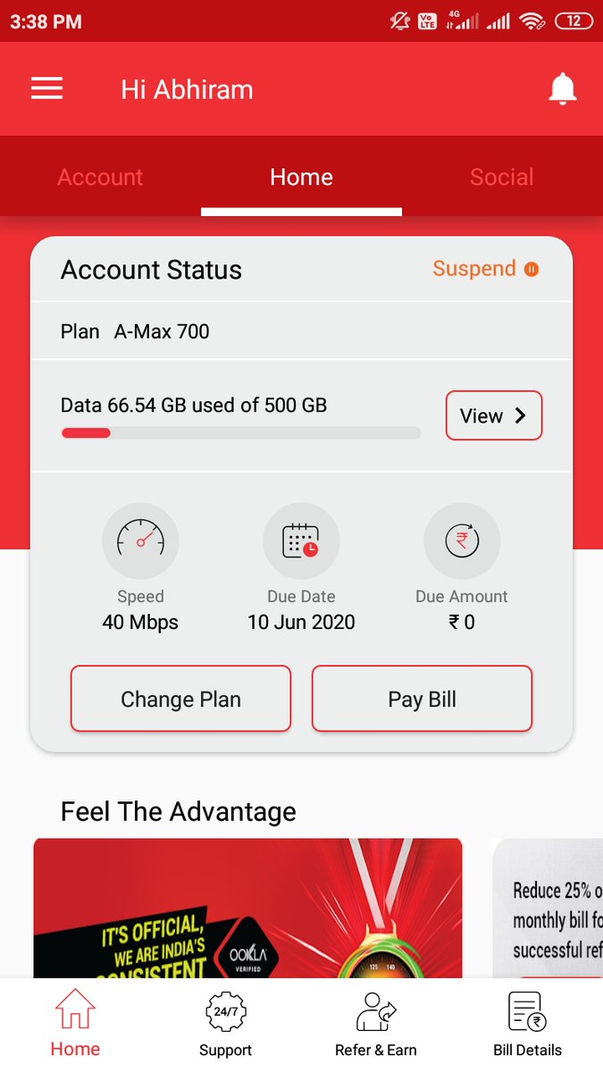 abhiramraj's tweet image. What kind of irresponsible and careless Internet Service Providers you are @ACTFibernet @ACTFibernetHYD  there is absolutely no due from my end but still, my internet connection status is suspended. 
May I know what is your Working Customer Care No?
919121212121  or 917288999999
