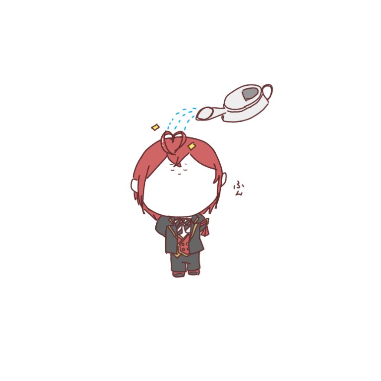 ツイステ あたまのゆるいりどるくんのしょっかくに水をあげる ツイステファンアート み かえってきましたのイラスト