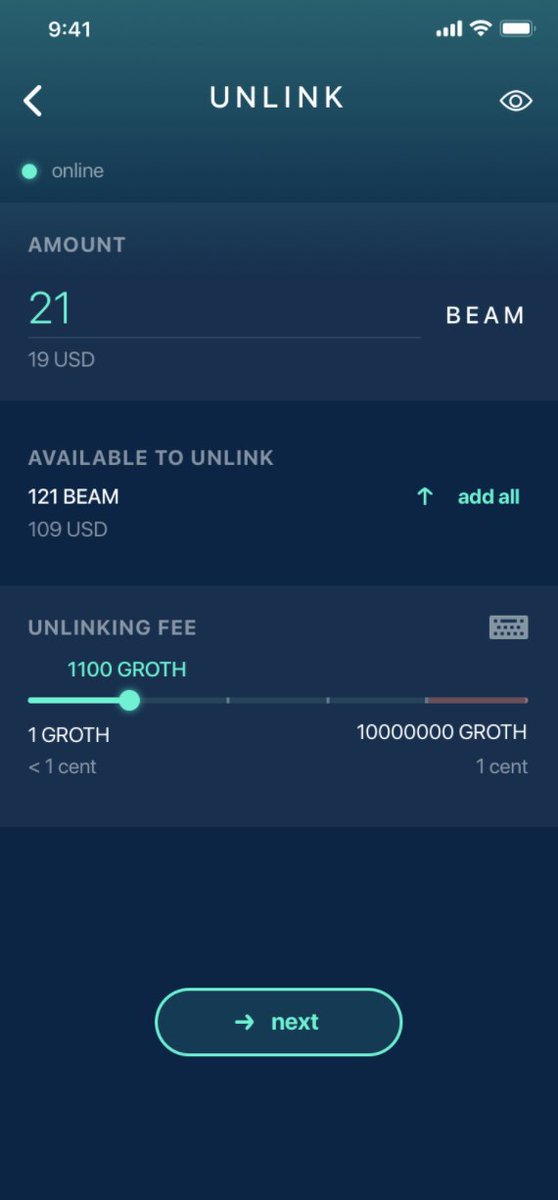lucky_Beamer's tweet photo. leaked screen from #beamdesigns #beam #lelantus_MW #ios now circulating web...😍#unlinkedfundsonly $beam https://t.co/BMhIVOA3E9