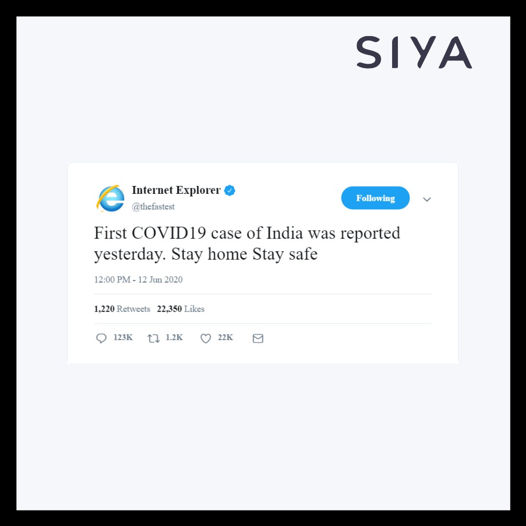 Siya_Assistant's tweet photo. Kya aapne SIYA try kiya? 
Download Now - https://t.co/xXIe1yytta

#atmanirbharbharat #digitalindia #twittermemes #memesdaily #MEMES #InternetExplorer #makeinindia #IndiaFightsCOVID19 #COVID19 #lockdownextension https://t.co/9JWZSHaM7k