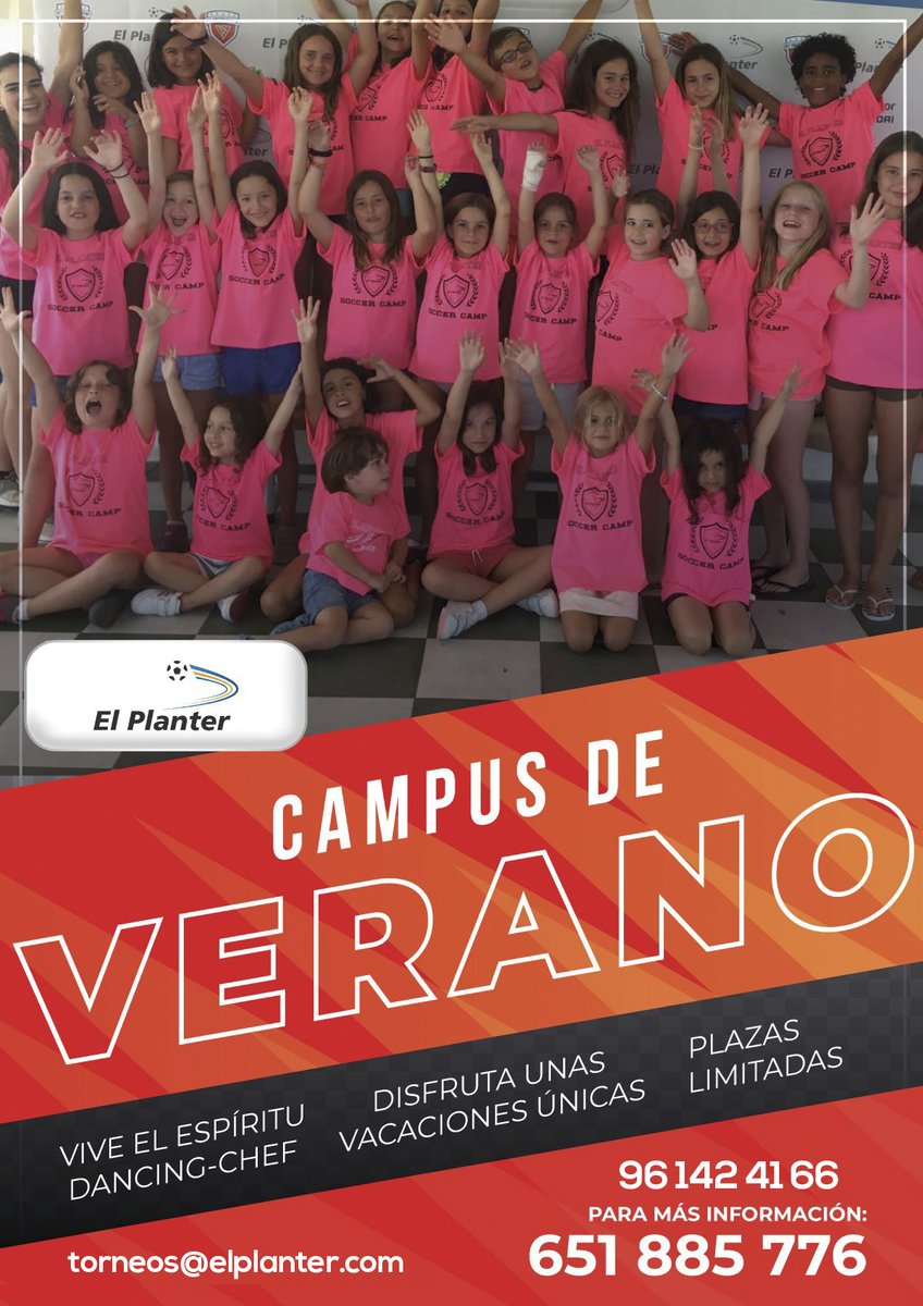 👧👦 Si tus hij@s son fans de cantar, bailar, dibujar, cocinar y hacer manualidades 👉 no lo dudes, tu elección es el #CampusDancingChef 👏

🗣💃👩‍🍳🧑‍🎨 Un sinfín de actividades y lo mejor de todo, LA DIVERSIÓN ➕ QUE ASEGURADA ☺

Infórmate 👉  elplanter.com/campus/