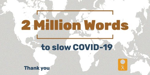 CLEARGlobalOrg's tweet photo. Thank you to our brilliant community. In just a few months, our linguists came together to translate 2 million words of lifesaving information about #COVID19. https://t.co/OMEeDHdeXw https://t.co/9xZD5N9Rzh