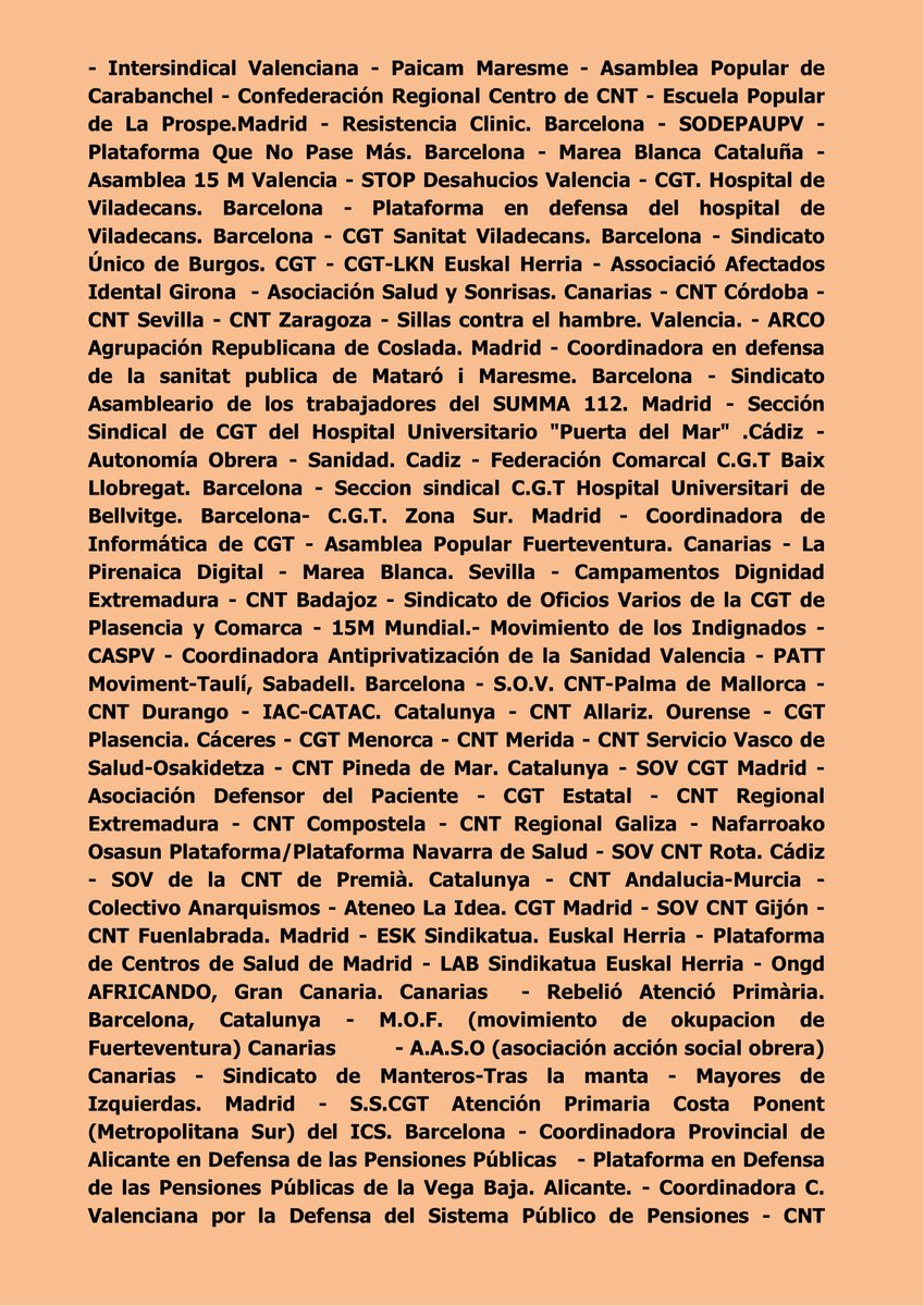 Casi 200 organizaciones/colectivos han suscrito la campaña La Privatización Mata-Todo de Vuelta a Manos Públicas-Derogación Ley 15/97. Para suscribirse manda un correo a: info@casmadrid.com
DIFUNDE

#Derogacion1597

#LaPrivatizacionMata