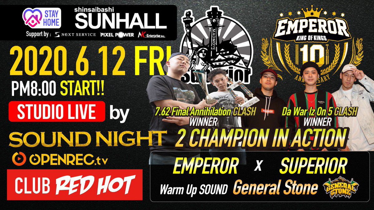 selectorshotta's tweet photo. さぁやりまっせ🔥🔥🔥 #CLUBREDHOT
#SUPERIOR & #EMPEROR https://t.co/OaGBGqdecO