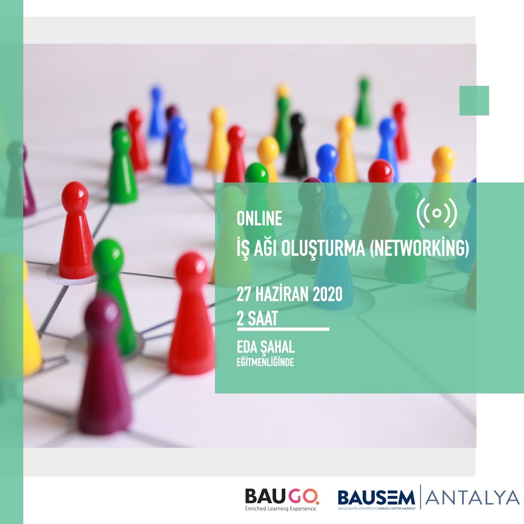 İş çevresini genişletmek isteyen tüm profesyoneller, girişimciler ve girişimci adaylarını 27 Haziran’da bekliyoruz! Kayıt için web sitemizi ziyaret edebilirsiniz! #onlineeğitim #bausem #networking