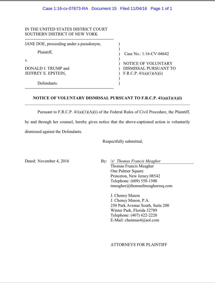 Sbengler's tweet photo. @AskSuSu @cm_merlin @Rosie @JoeBiden No but Trump was accused of rape in sworn affidavits by 3 women before Judge Ronnie Abrams SDNY
#trumpEpstein rape case withdrawn 11/4/16 due to threats. Plaintiff + eyewitness stat Maria12 disappeared & Trump threatened to do the same to them.
#MobsterPOTUS is a liar & traitor https://t.co/GROikZ5tsg