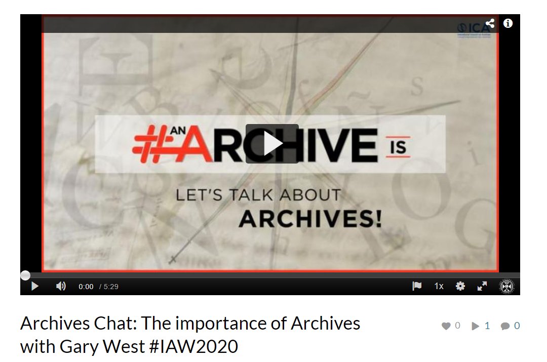 Another series of #ArchivesChat for <a href="/ICArchiv/">ICA - International Council on Archives</a> #InternationalArchivesWeek, this time talking about the importance of archives and other topics with <a href="/garyjwest/">Gary West</a> 

The series can be found on the channel with <a href="/euarchives/">Archives @ Edin. Uni</a>  here: tinyurl.com/ya7qlp7x #IAW2020