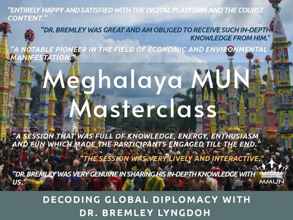 Bremley_Lyngdoh's tweet photo. Great feedback @joel_blah I’m glad your participants enjoyed the Masterclass on Decoding Global Diplomacy. Now they all have to take action based on the stories and knowledge that has been shared with them to Make a Difference in their states and countries. Good Luck and Godspeed https://t.co/ffVHQzVOB7
