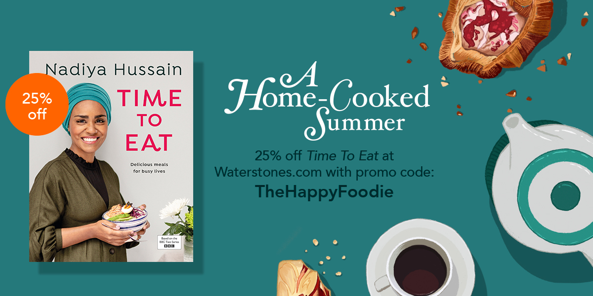 From now until 30 June we're offering an exclusive 25% discount off @BegumNadiya's time To Eat at @Waterstones. Just click here and use the code "TheHappyFoodie": https://t.co/qmzzwX4cKg https://t.co/m73mgh0N8K