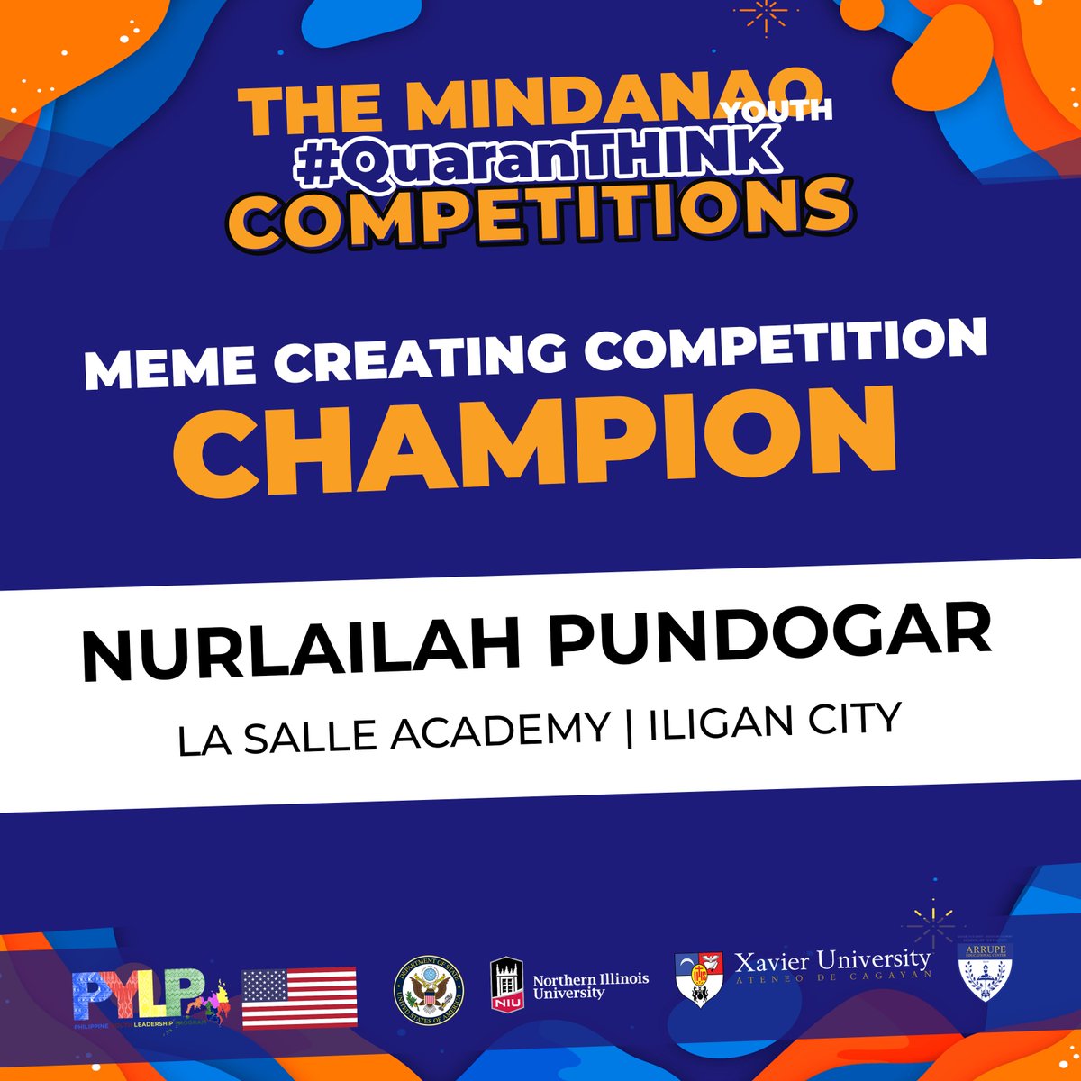 pylp1619's tweet photo. Congratulations to the QuaranThink Winners! Happy Independence Day, Philippines! #pylp #ILeadForMindanao #NIUHuskies #XUinCDO #USPHYouthExchange https://t.co/ikbWbdYGHf