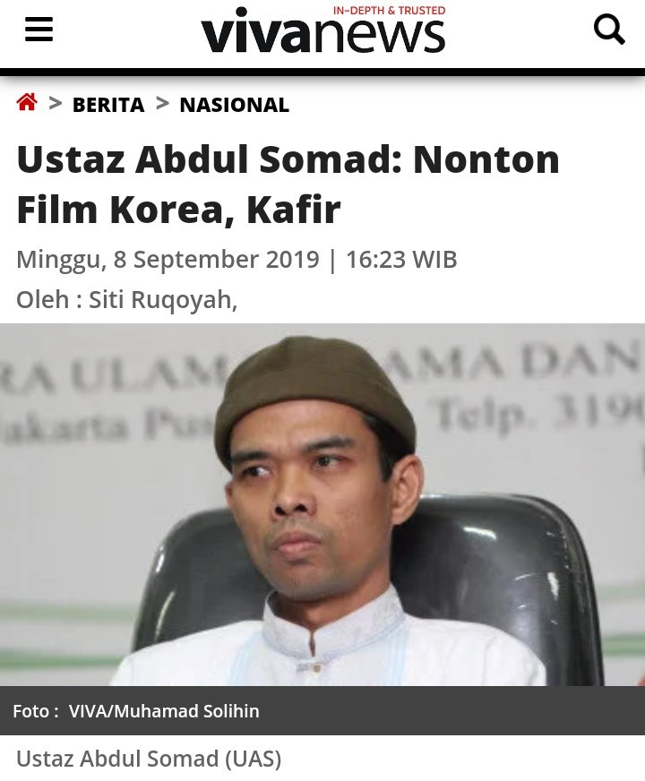 Nonton drakor masih dihukumi kapir apa sudah halal, pak Somad?