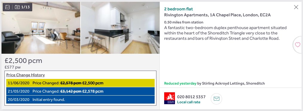 Shoreditch penthouse down 20%  https://www.rightmove.co.uk/property-to-rent/property-78307723.html